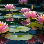 睡蓮の花のイラスト